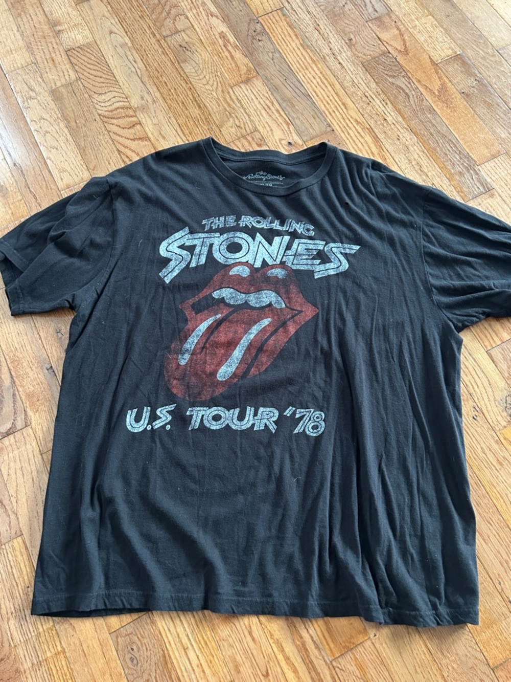The Rolling Stones U.S. Tour '78 Graphic Tee - Black with Red Logo